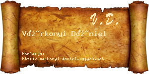 Várkonyi Dániel névjegykártya